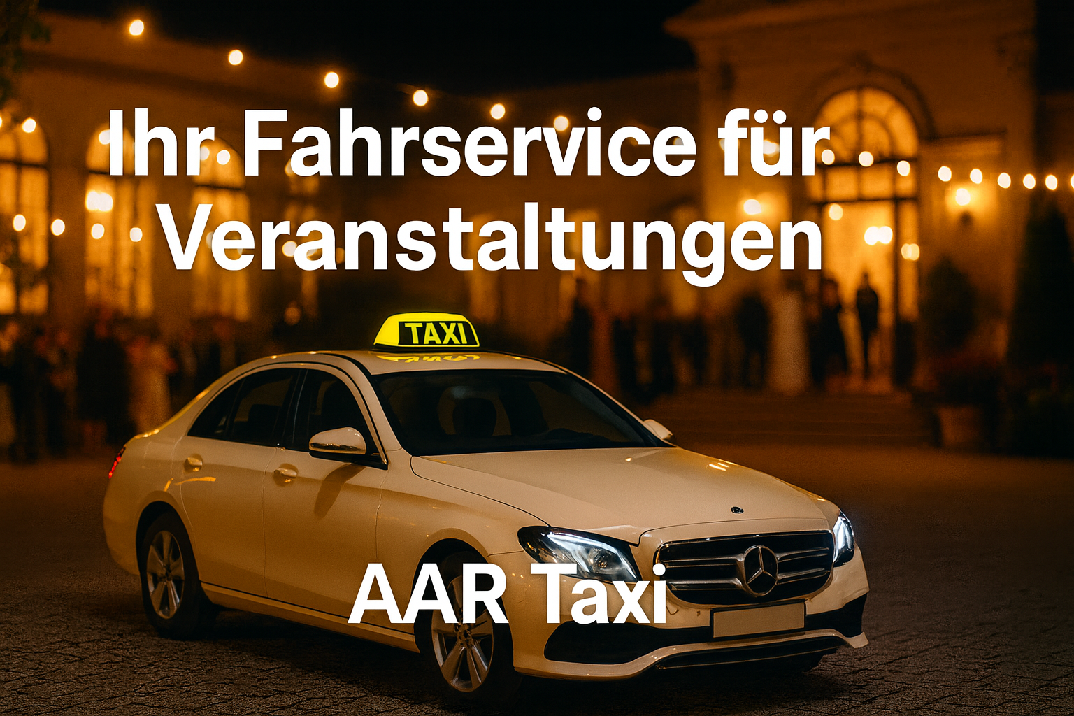 Events ohne Parkplatzsorgen – wir bringen Ihre Gäste sicher ans Ziel 🎉🚖