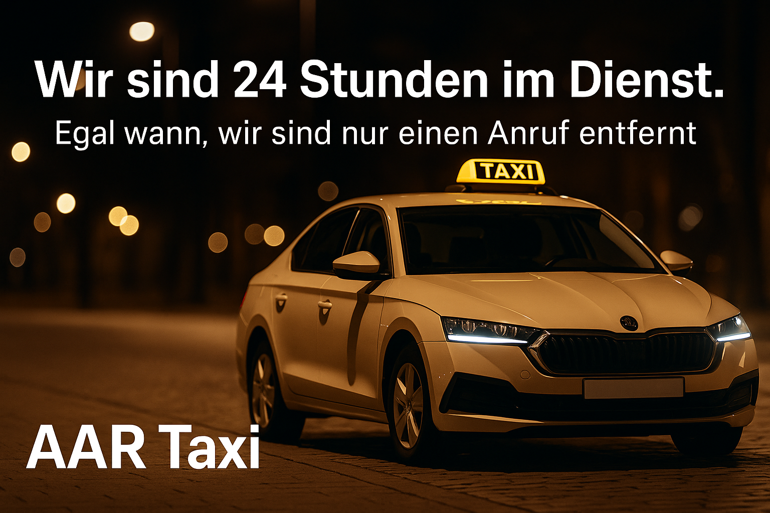 Immer für Sie da – 24 Stunden am Tag 🚖🌙